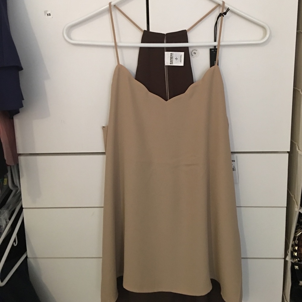 Reversible brown/tan cami